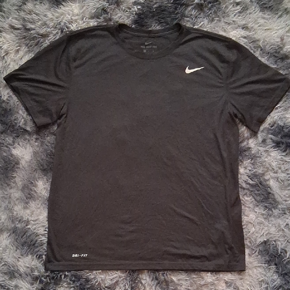 Nike Black Dri-FIT Tee with White Swoosh
